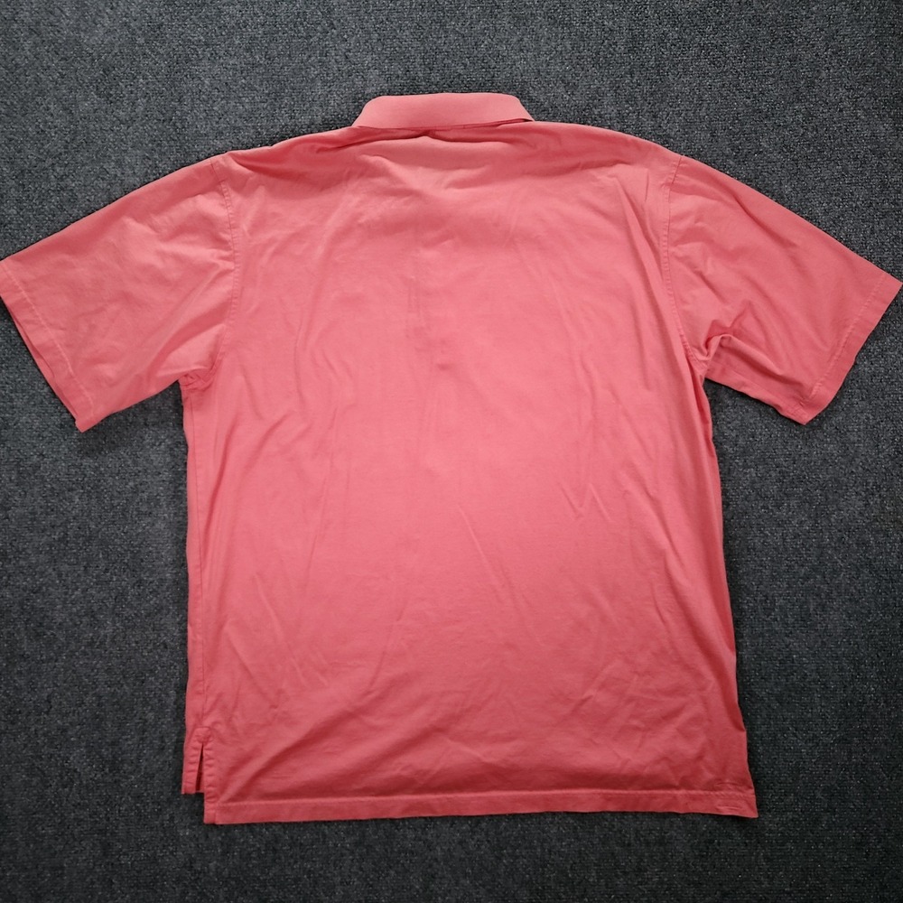 Peter Millar Polo Shirt Mens XL Pink Red Excellent Golf Course Logo Short Sleeve - Picture 3 of 9